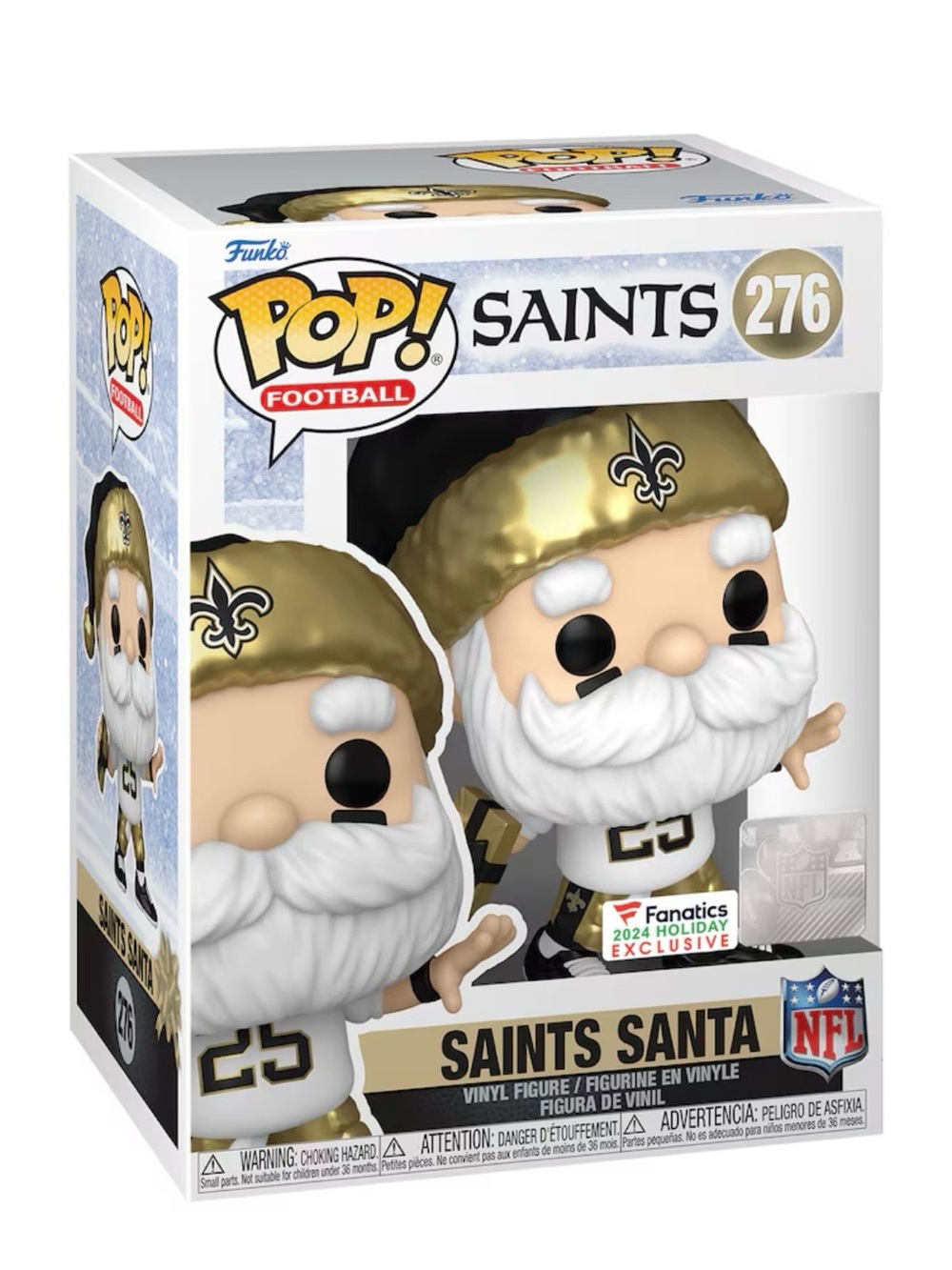 Funko Pop! Saints Santa Vinyl Figure - Gold, White, Black
